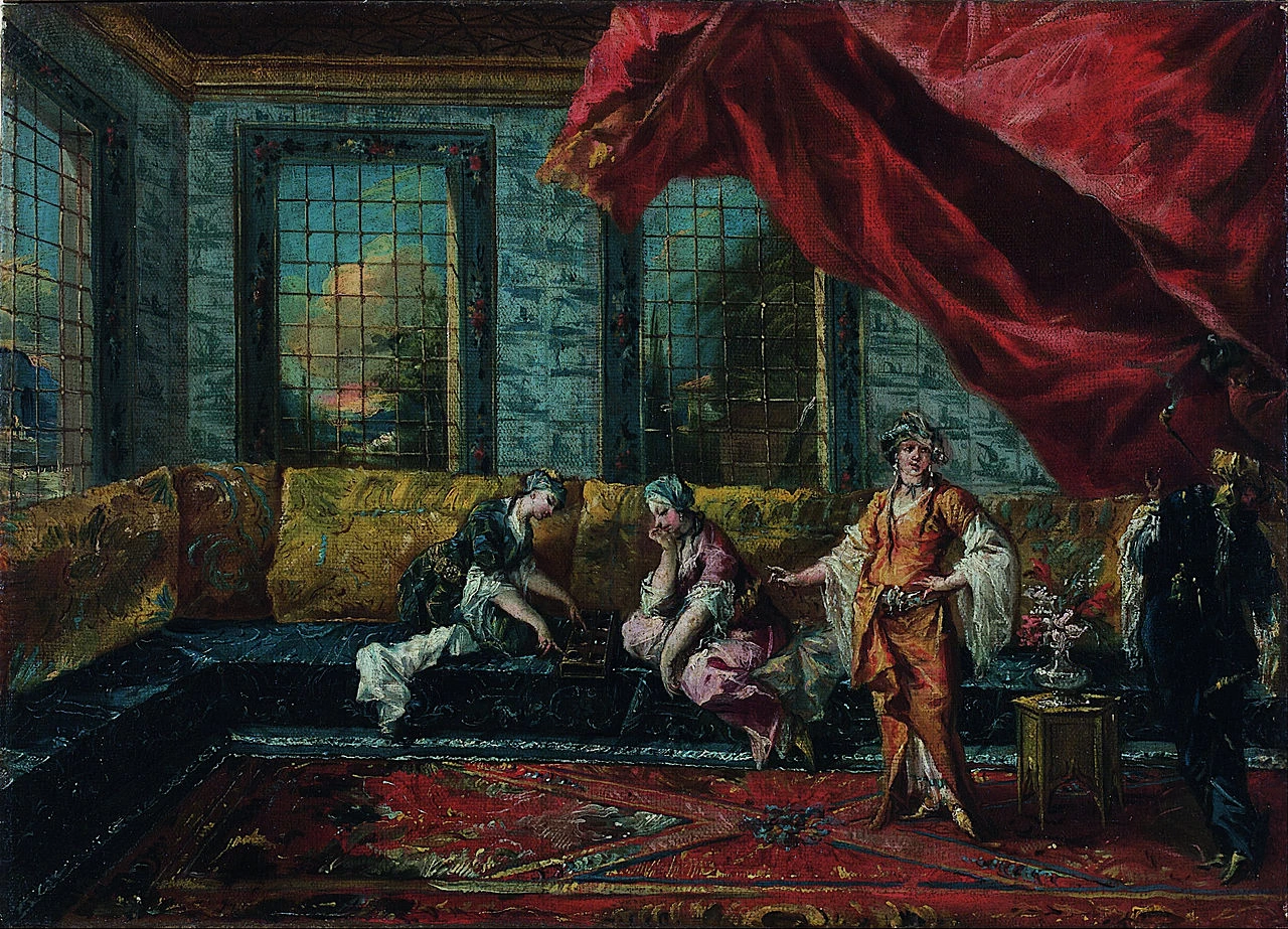 Due Odalische che suonano Mancala nell'Harem - Museum Kunstpalast, Dusseldorf